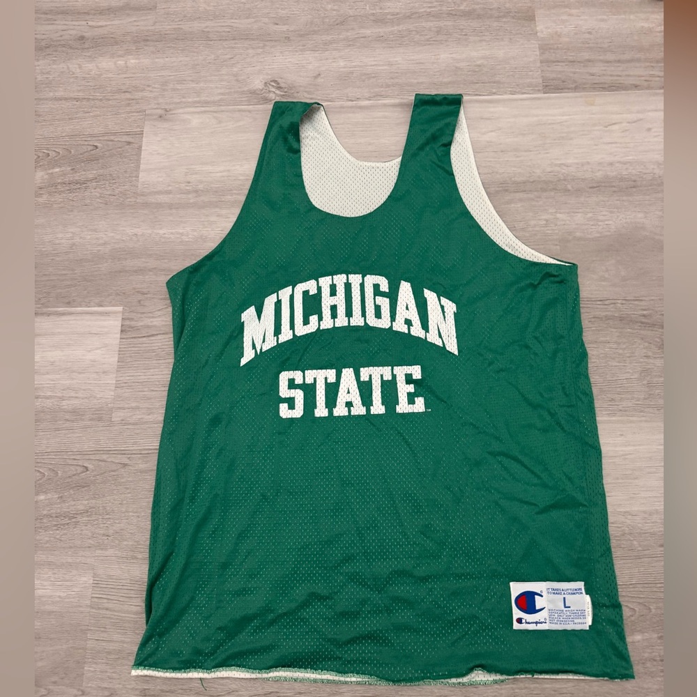 Vintage Champion Michigan State Spartans Basketball Jersey